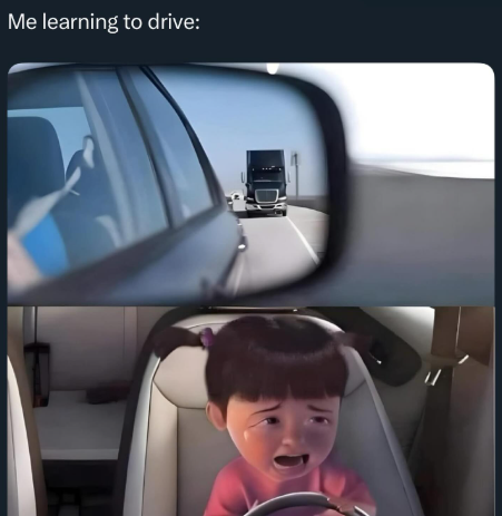 Me learning to drive: