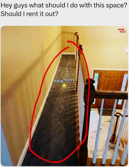 Hey guys what should I do with this space? Should I rent it out? help???? NENE ZAR