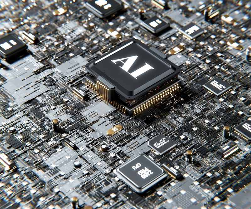 a computer chip with the letters AI on on top of it