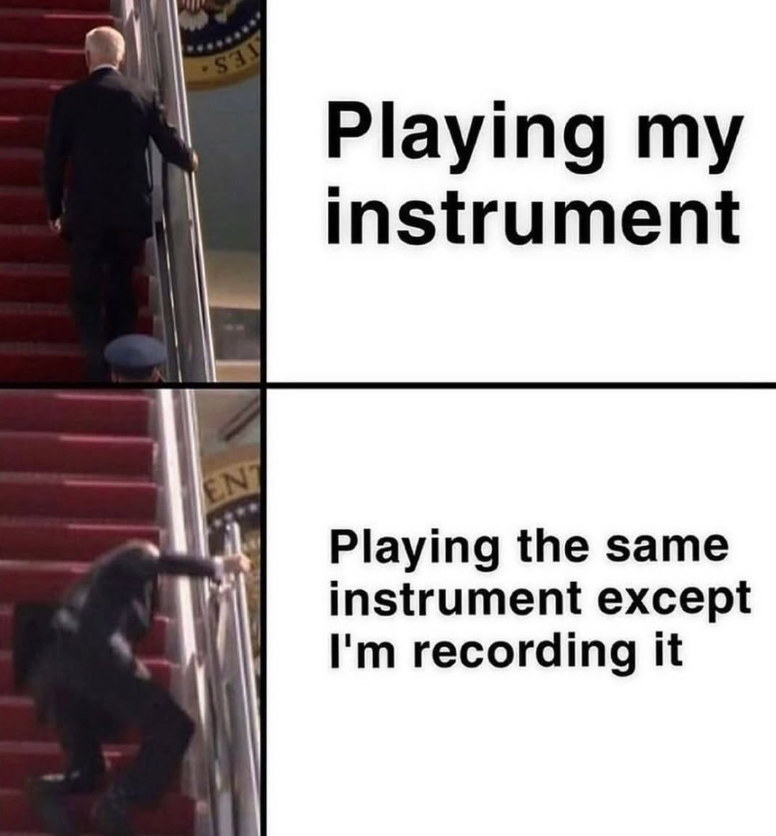 ENT Playing my instrument Playing the same instrument except I'm recording it