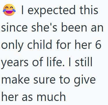 I expected this since she's been an only child for her 6 years of life. I still make sure to give her as much