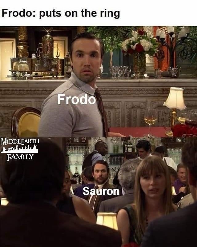 Frodo: puts on the ring MIDDLEARTH FAMILY Frodo Sauron