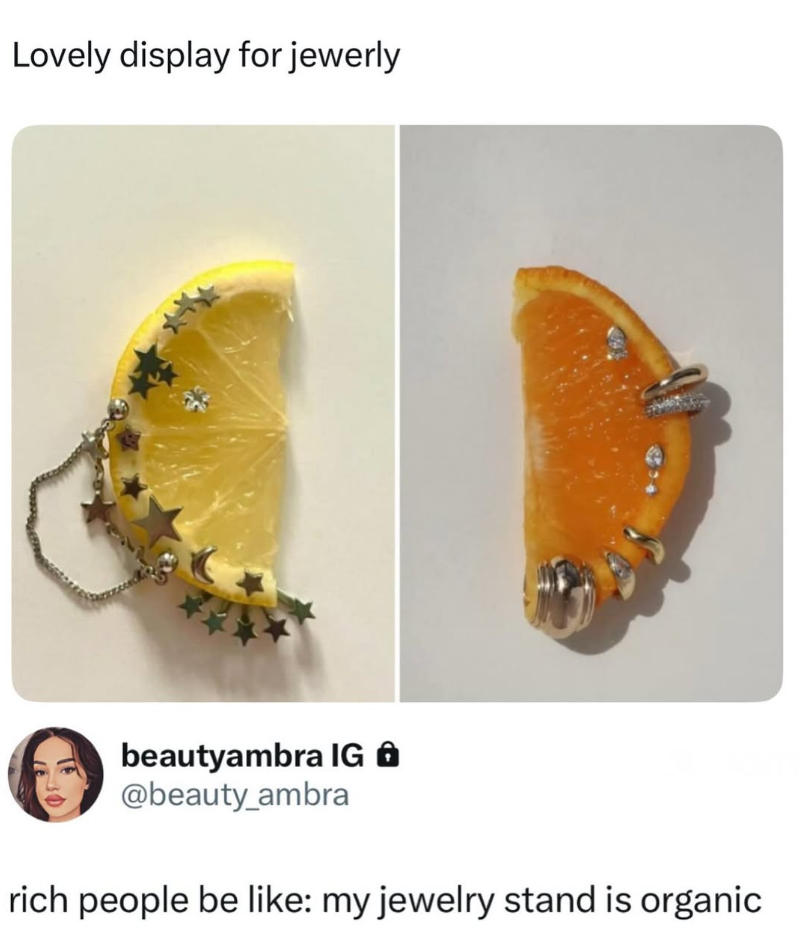 Lovely display for jewerly beautyambra IG Ô @beauty_ambra rich people be like: my jewelry stand is organic