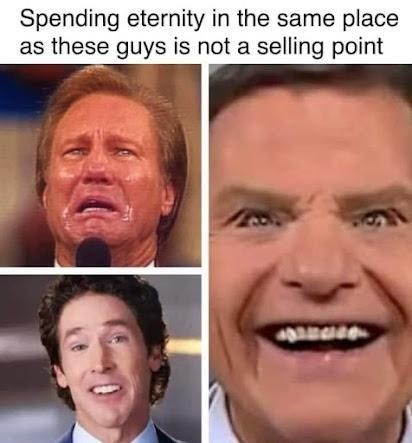 Spending eternity in the same place as these guys is not a selling point 4035237