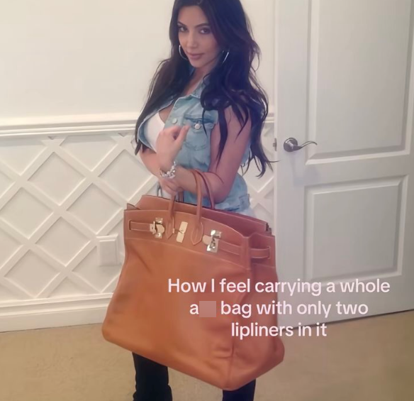 How I feel carrying a whole a bag with only two lipliners in it