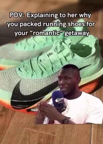 POV: Explaining to her why you packed running shoes for your "romantic" getaway VHC CAP