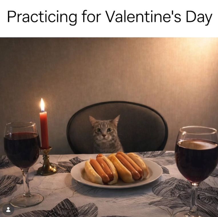 Practicing for Valentine's Day