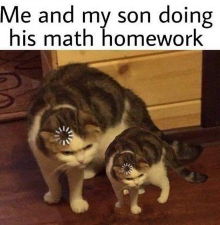 Me and my son doing his math homework