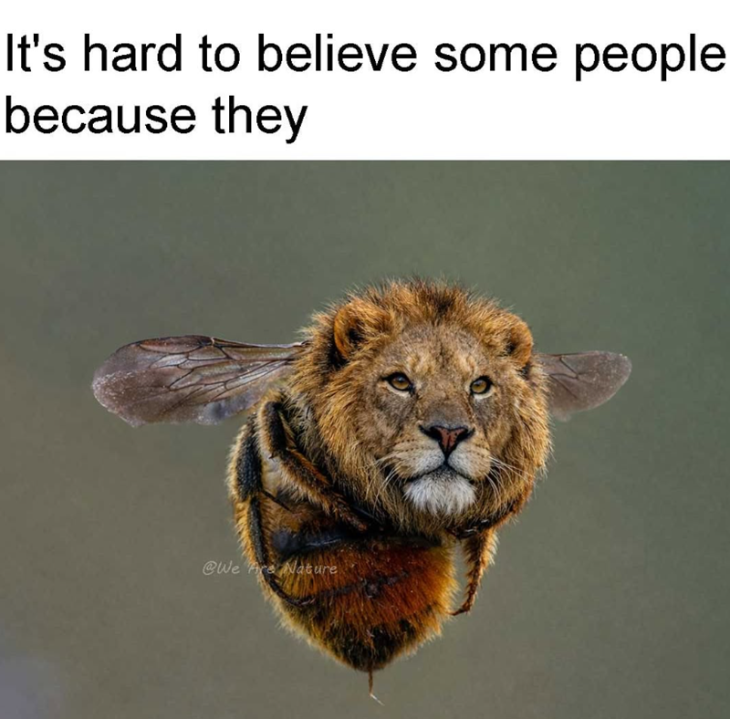 It's hard to believe some people because they @We Are Nature