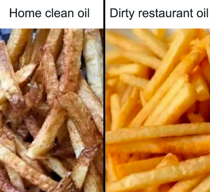 Home clean oil Dirty restaurant oil