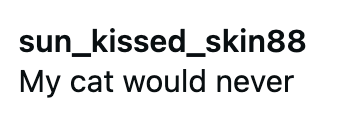 sun_kissed_skin88 My cat would never