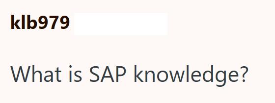 klb979 What is SAP knowledge?