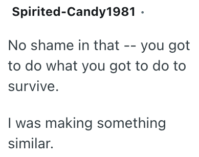 Spirited-Candy1981 ⚫ No shame in that -- you got to do what you got to do to survive. I was making something similar.