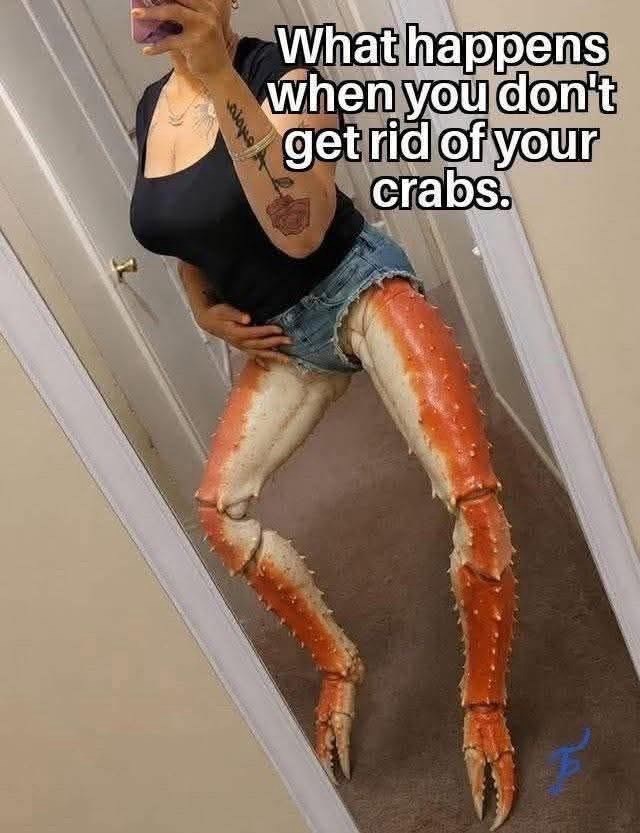 What happens when you don't get rid of your crabs.