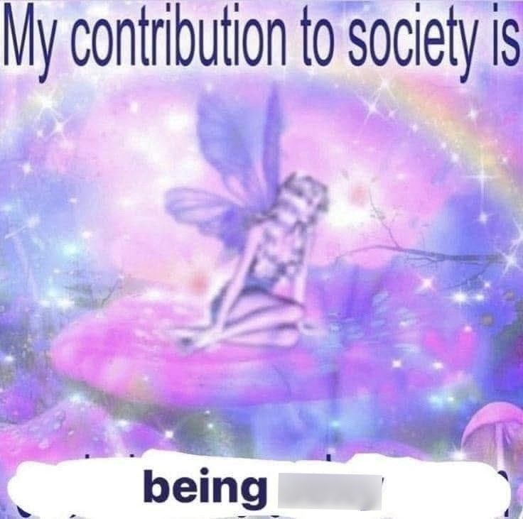 My contribution to society is being