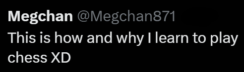 Megchan @Megchan871 This is how and why I learn to play chess XD