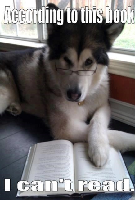 According to this book I can't read.