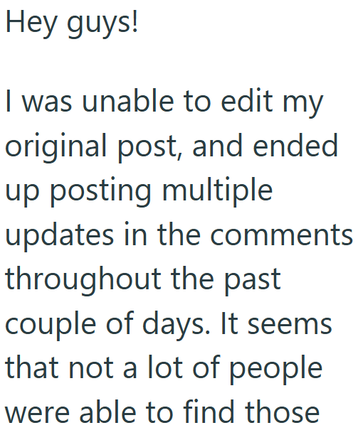 Hey guys! I was unable to edit my original post, and ended up posting multiple updates in the comments throughout the past couple of days. It seems that not a lot of people were able to find those