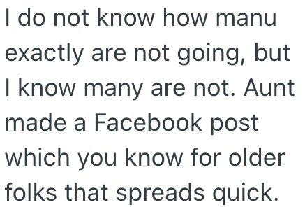 I do not know how manu exactly are not going, but I know many are not. Aunt made a Facebook post which you know for older folks that spreads quick.