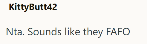 KittyButt42 Nta. Sounds like they FAFO