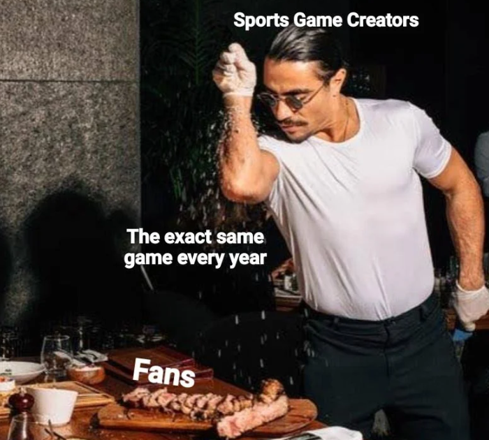 Sports Game Creators The exact same game every year Fans