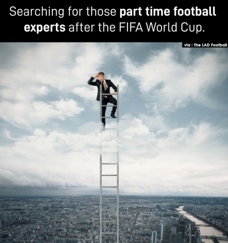 Searching for those part time football experts after the FIFA World Cup. via: The LAD Football
