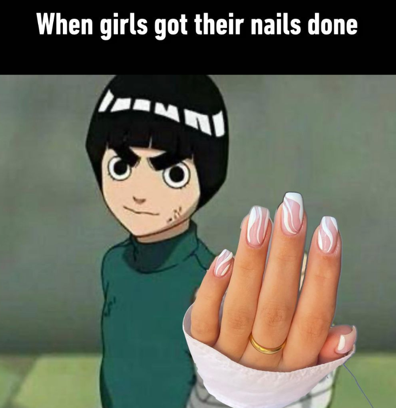 When girls got their nails done