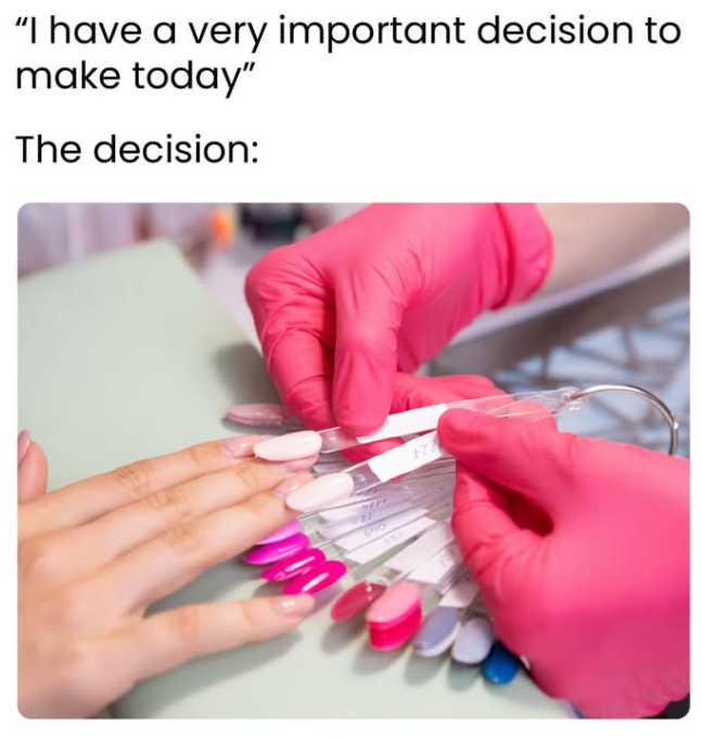 "I have a very important decision to make today" The decision: