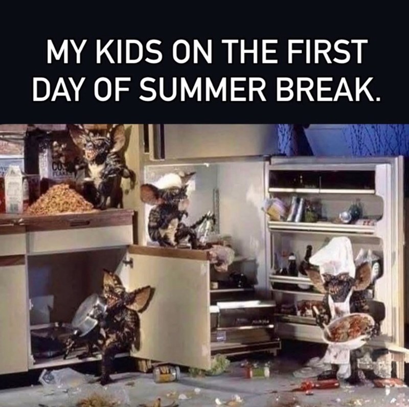 MY KIDS ON THE FIRST DAY OF SUMMER BREAK. CO PLAK