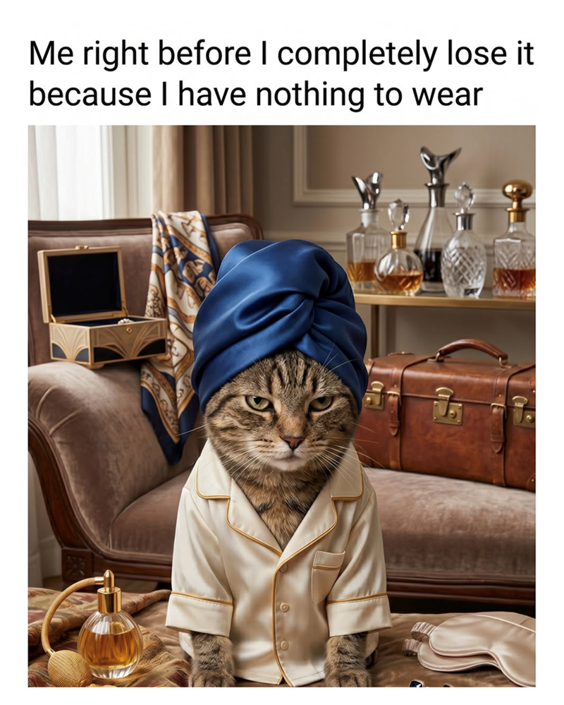 Me right before I completely lose it because I have nothing to wear