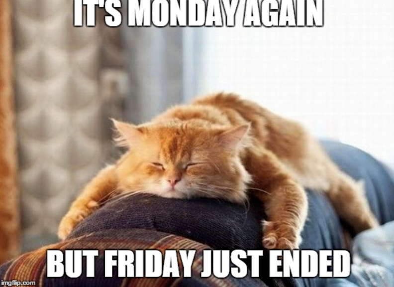 IT'S MONDAY AGAIN imgflip.com BUT FRIDAY JUST ENDED