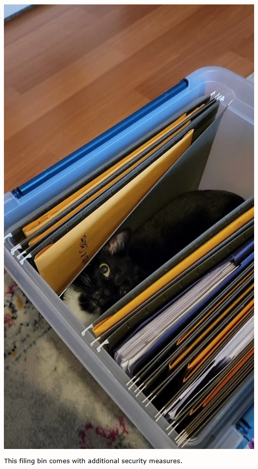 This filing bin comes with additional security measures.