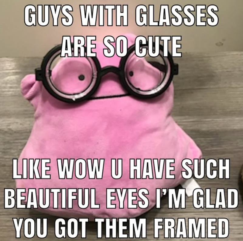 GUYS WITH GLASSES ARE SO CUTE LIKE WOW U HAVE SUCH BEAUTIFUL EYES I'M GLAD YOU GOT THEM FRAMED