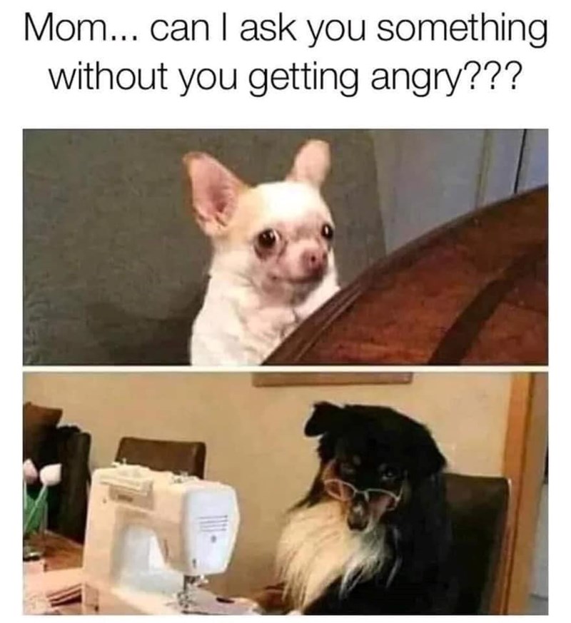 Mom... can I ask you something without you getting angry???