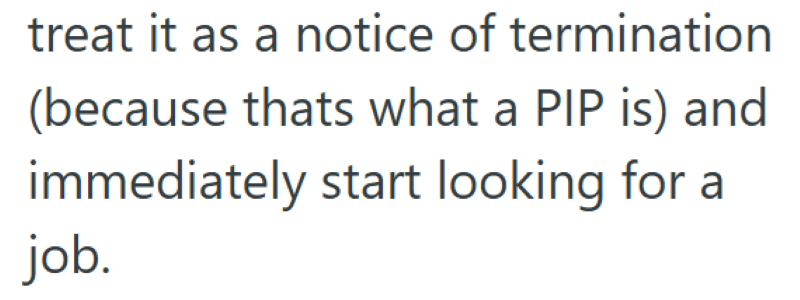 treat it as a notice of termination (because thats what a PIP is) and immediately start looking for a job.