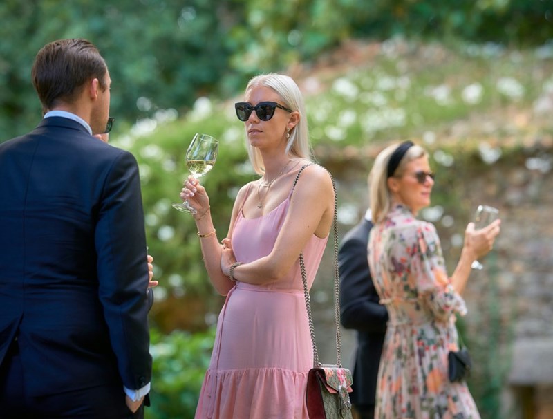 The stepsister, who is still at the wedding when the food service at her hotel begins. 