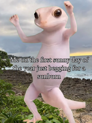 Me on the first sunny day of the year just begging for a sunburn