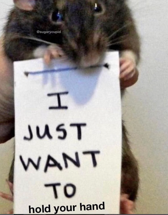 @sugarycupid I JUST WANT TO hold your hand