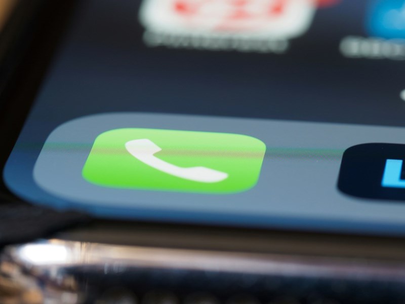 a picture of the phone app on an iPhone