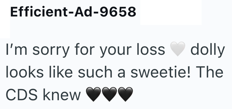 Efficient-Ad-9658 I'm sorry for your loss. dolly looks like such a sweetie! The CDS knew