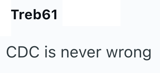 Treb61 CDC is never wrong