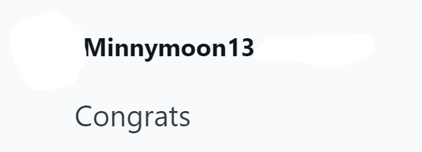 Minnymoon 13 Congrats