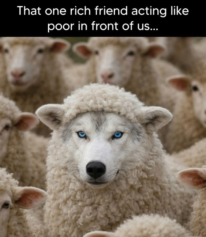 That one rich friend acting like poor in front of us...
