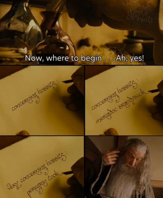 Strange Hobbits Now, where to begin... Ah, yes! concerning hobbits Very concerning hoit concerning hosisits Текидос вкардувиск PEREGRIN Cook