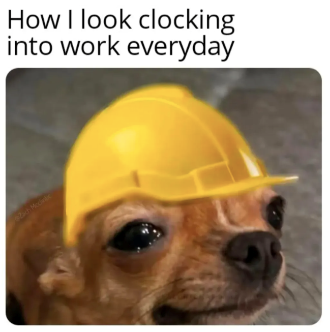 Zach Mcclintic How I look clocking into work everyday