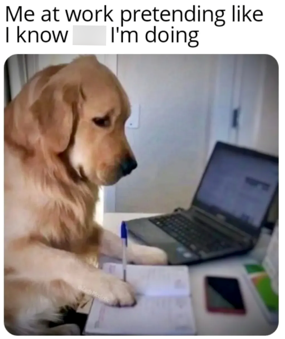 Me at work pretending like I know I'm doing Zach Mcclinte