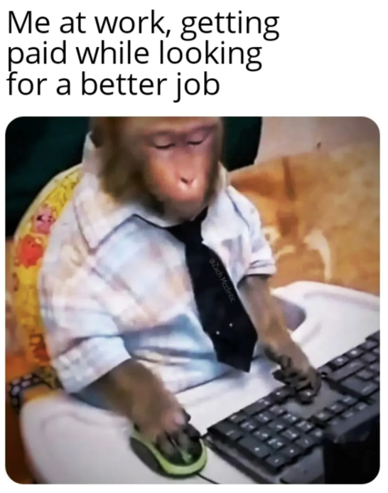 Me at work, getting paid while looking for a better job Zach Mcclintic