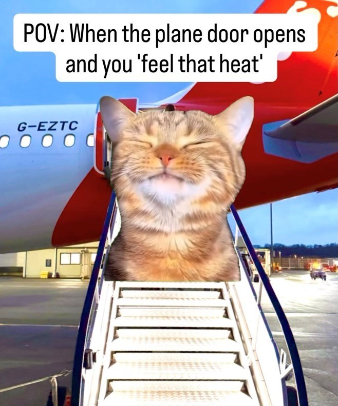 POV: When the plane door opens and you 'feel that heat' G-EZTC 00000