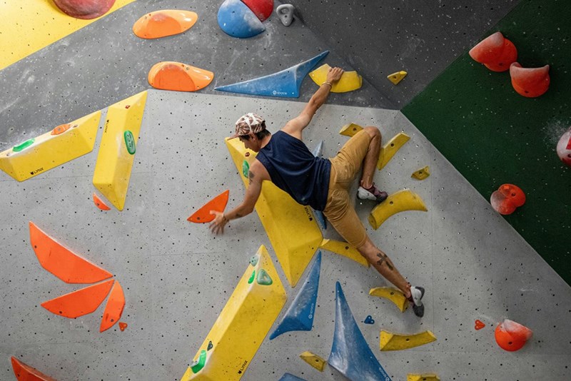 A German boulderer, who was forced to give up his side-hustle of teaching bouldering after he got hired to be a teacher by the state. 