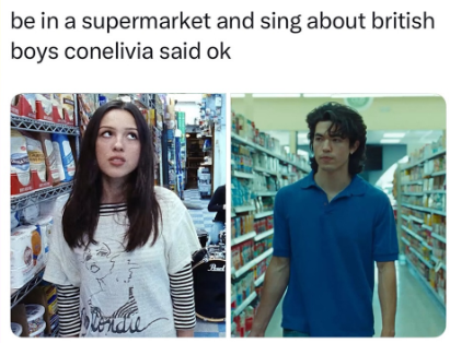 be in a supermarket and sing about british boys conelivia said ok Monate